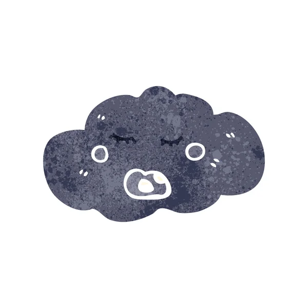 Retro karikatura déšť mrak — Stockový vektor