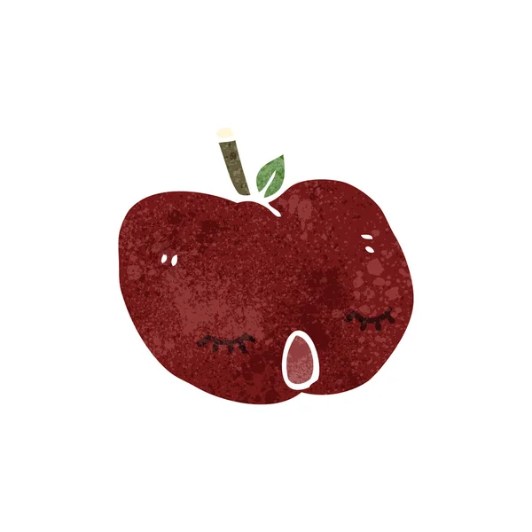 Retro kreskówka słodkie jabłko — Wektor stockowy