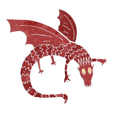 Retro karikatür dragon