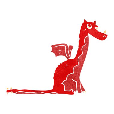 Retro karikatür dragon