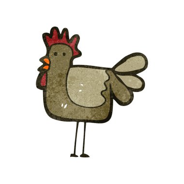 Retro karikatür tavuk