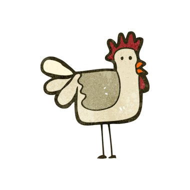 Retro karikatür tavuk