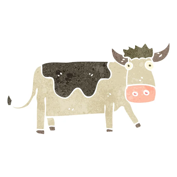 Retro cartoon cow — Stock Vector
