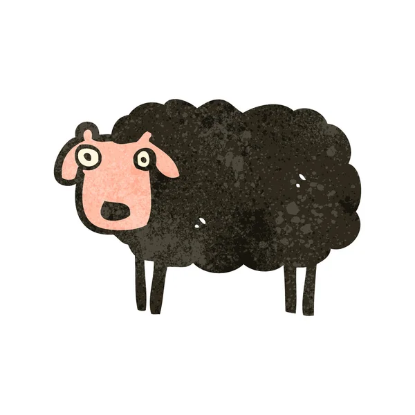 Retro kreskówka czarna owca — Wektor stockowy