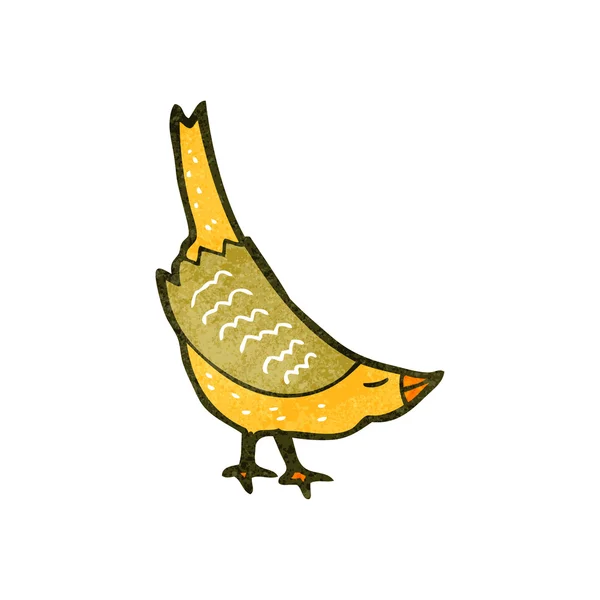 Retro desenho animado bobbing pássaro — Vetor de Stock