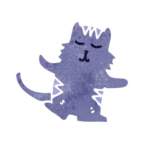 Ретро мультфільм смішний кіт — стоковий вектор