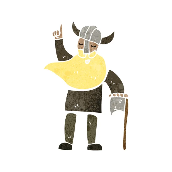 Retro karikatür viking — Stok Vektör