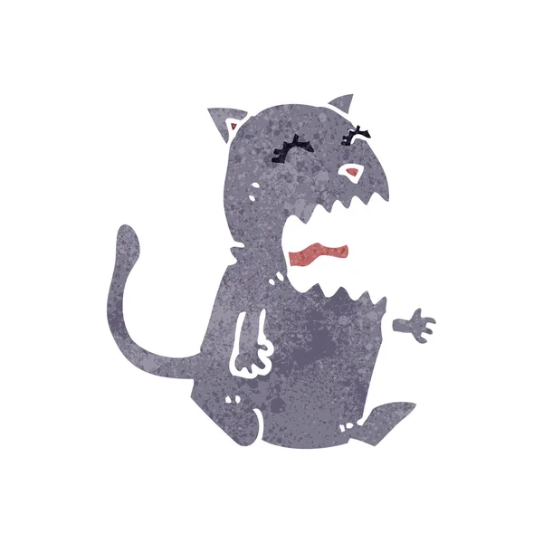 Retro cartoon angry cat — Stock Vector