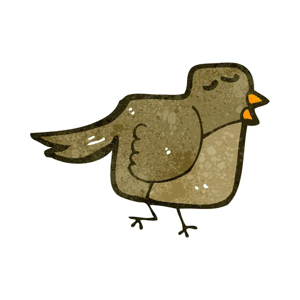 Retro aves de dibujos animados caminando — Archivo Imágenes Vectoriales