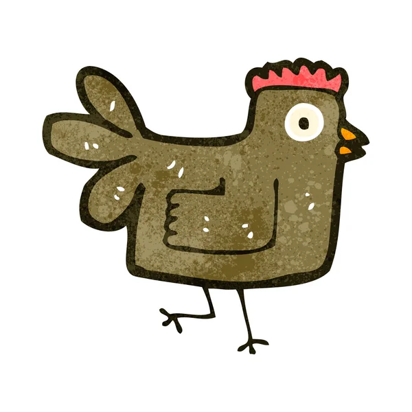 Retro-Cartoon-Huhn — Stockvektor