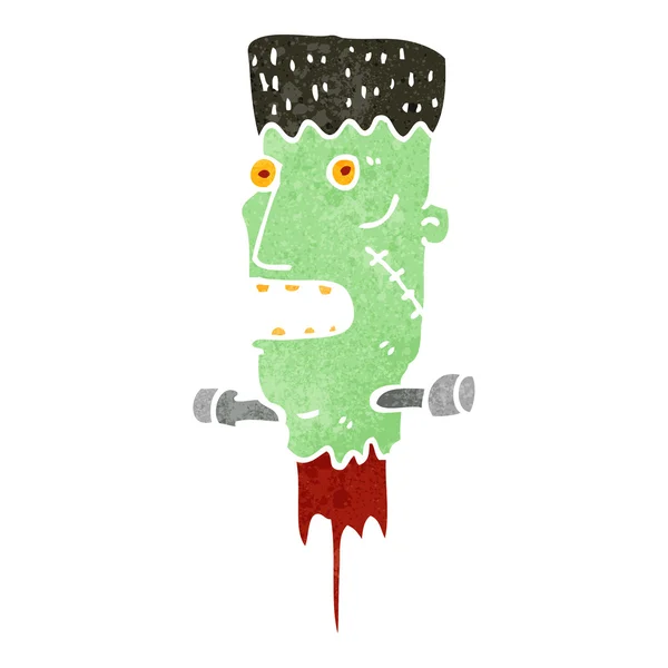 Hlavy zombie retro kreslený — Stockový vektor