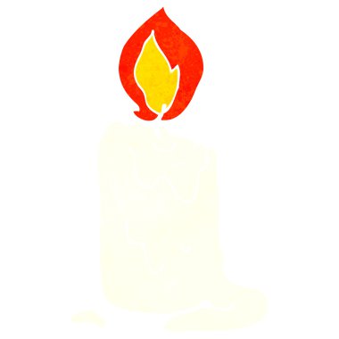 karikatür yanan mum