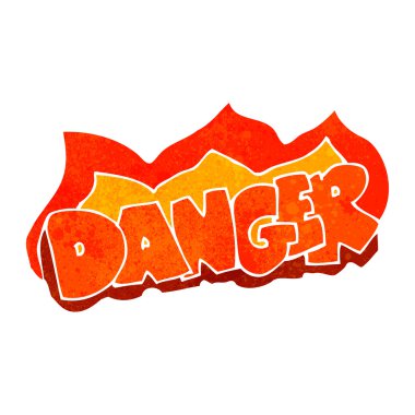 karikatür tehlike işareti