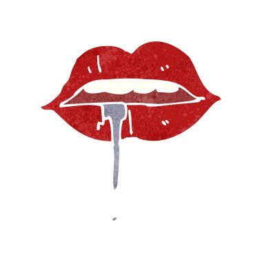 karikatür drooling dudaklar