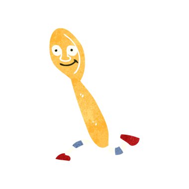 karikatür çalışan kaşık