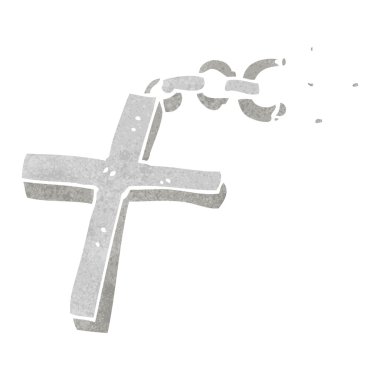 karikatür gümüş haç