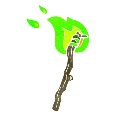 karikatür yanan meşale