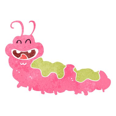 Retro karikatür tırtıl