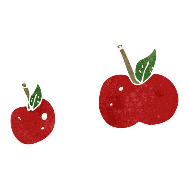 Retro cartoon apples