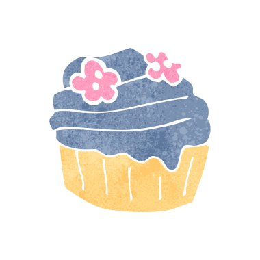 Retro karikatür fincan kek