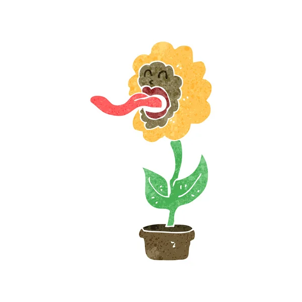 Retro cartoon flower — Stock Vector