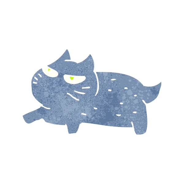 Симпатичный кошачий ретро-мультфильм — стоковый вектор