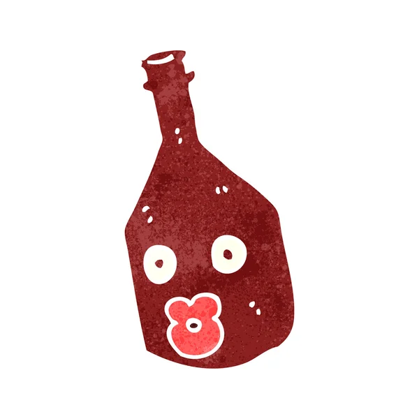 Γελοιογραφία κόκκινο μπουκάλι κρασί — Διανυσματικό Αρχείο