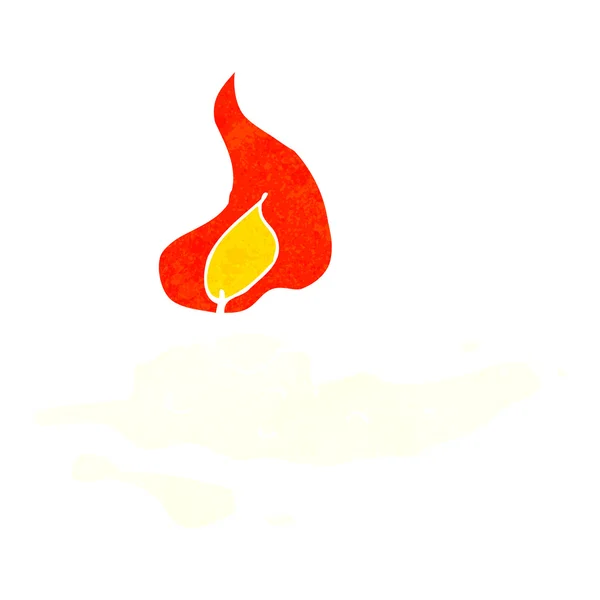 Cartoon flaming candle — Stock Vector