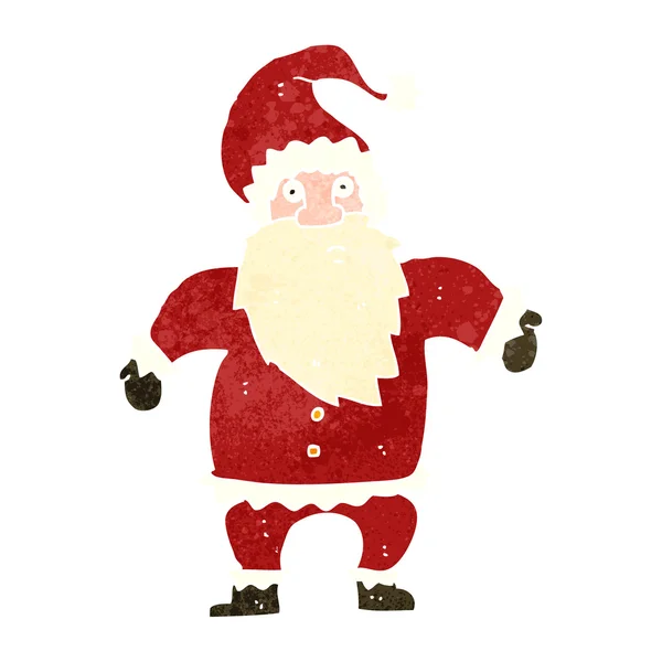 Rétro dessin animé santa claus — Image vectorielle