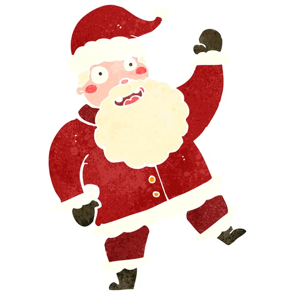Retro-Cartoon Weihnachtsmann — Stockvektor