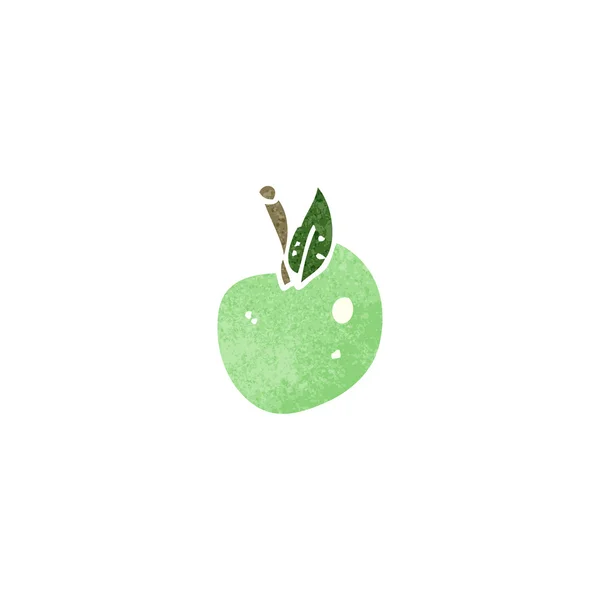 Manzana de dibujos animados retro — Vector de stock