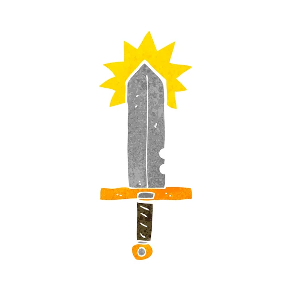 Desenhos animados da espada pirata — Vetor de Stock