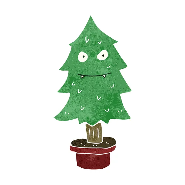 Árbol de dibujos animados retro — Vector de stock