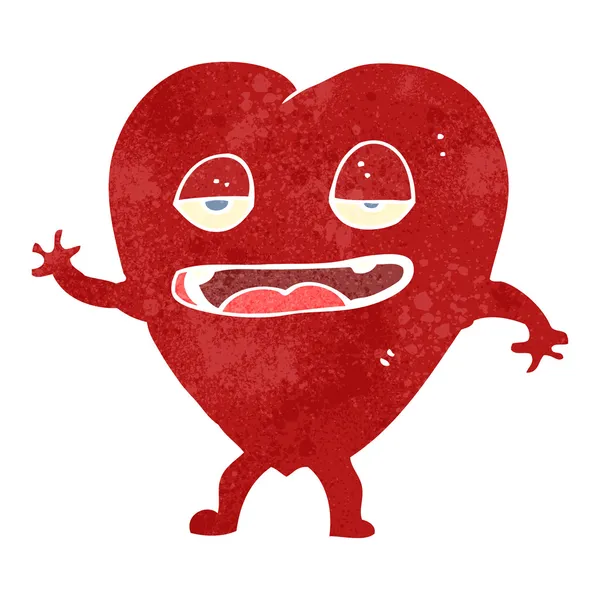Grappige cartoon hart — Stockvector