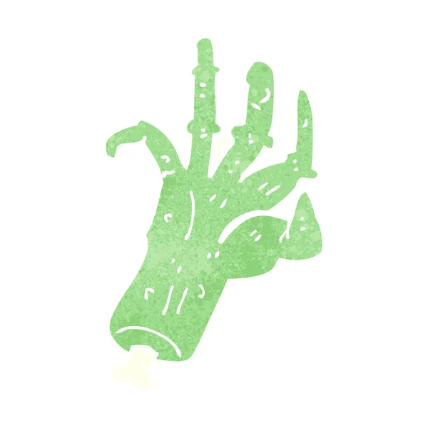 Mano de zombie de dibujos animados — Vector de stock