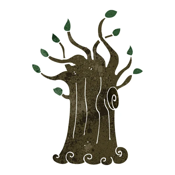 Drzewo kreskówka retro — Wektor stockowy