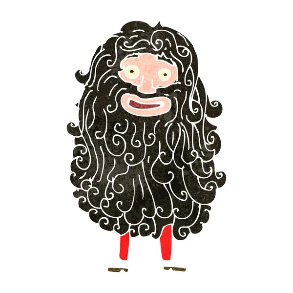 Very hairy man cartoon — Stock Vector