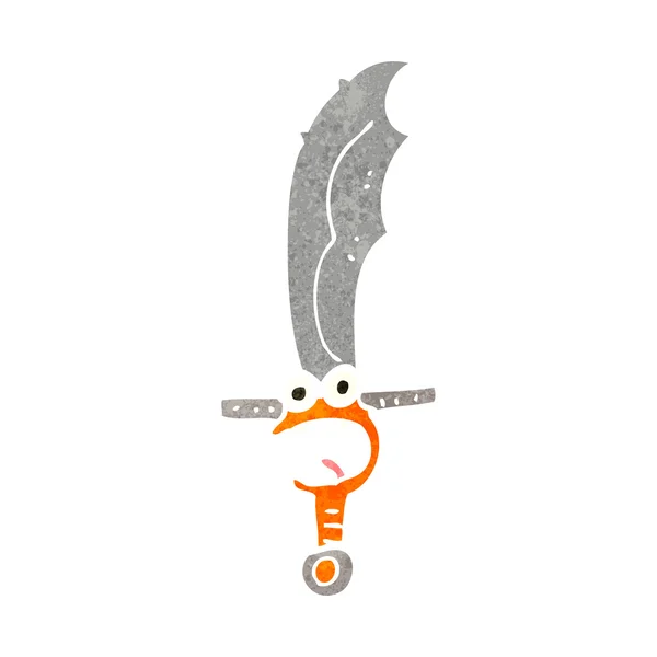 Cartoon curved sword — Stock Vector