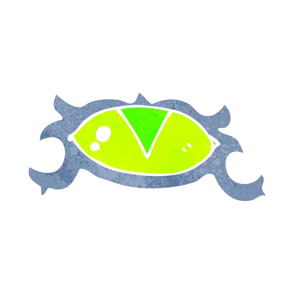 Mystic occhio simbolo cartone animato — Vettoriale Stock