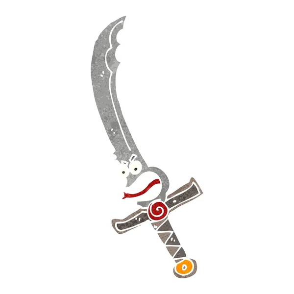 Desenhos animados espada curva — Vetor de Stock