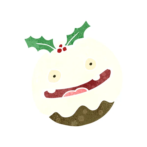 Alter Christmas Pudding Cartoon — Stockvektor