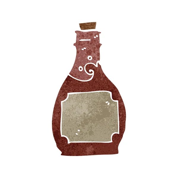 Botella de vino rojo de dibujos animados — Archivo Imágenes Vectoriales