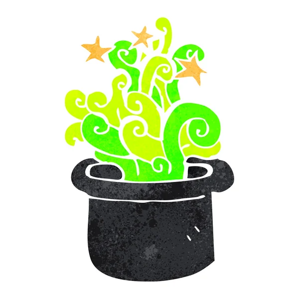Dibujos animados magia llameante sombrero de copa — Vector de stock