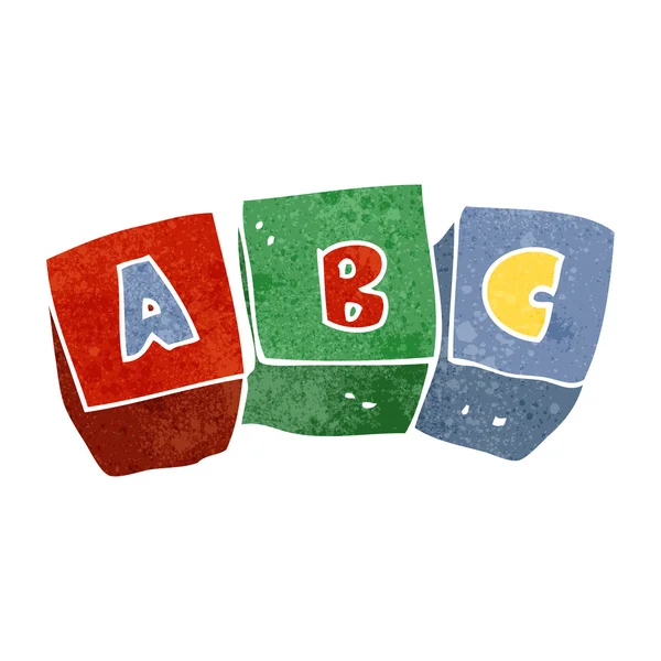 Cartoon brief blokkeert abc — Stockvector