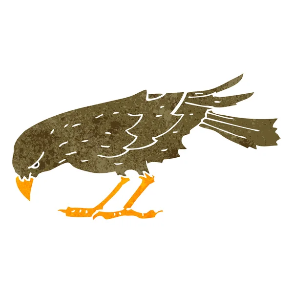 Retro tecknade trängande fågel — Stock vektor