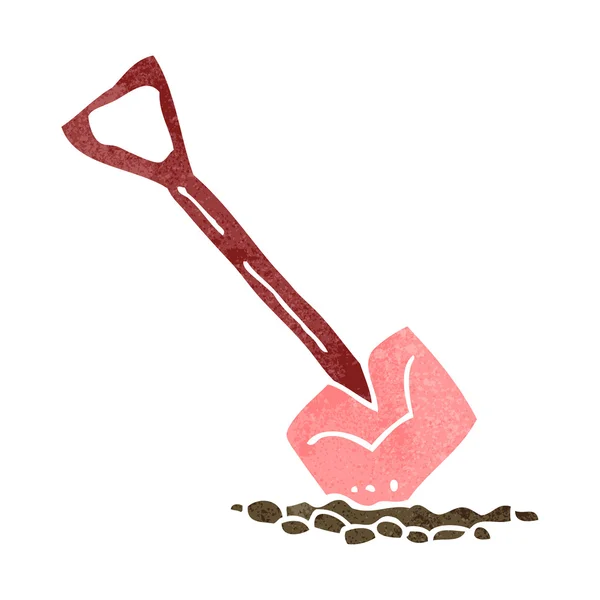 Retro cartoon shovel — Stock Vector