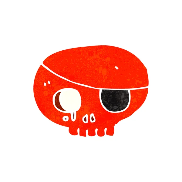 Cartoon pirate skull — Stock Vector