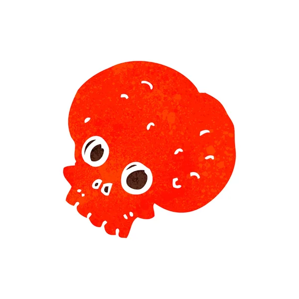 Red skull karikatür sembolü — Stok Vektör
