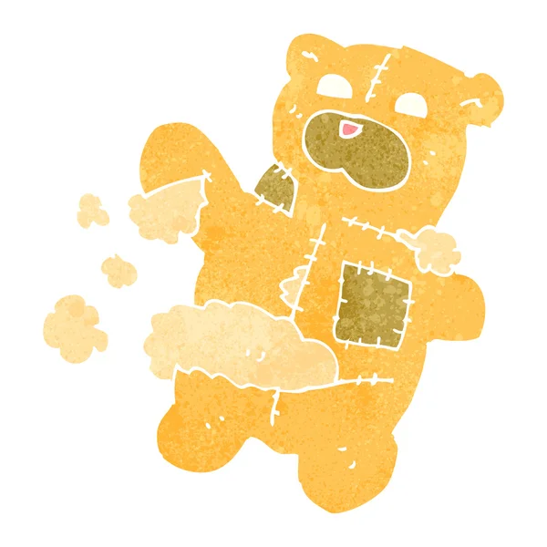 Cartoon torn teddy bear — Stock Vector