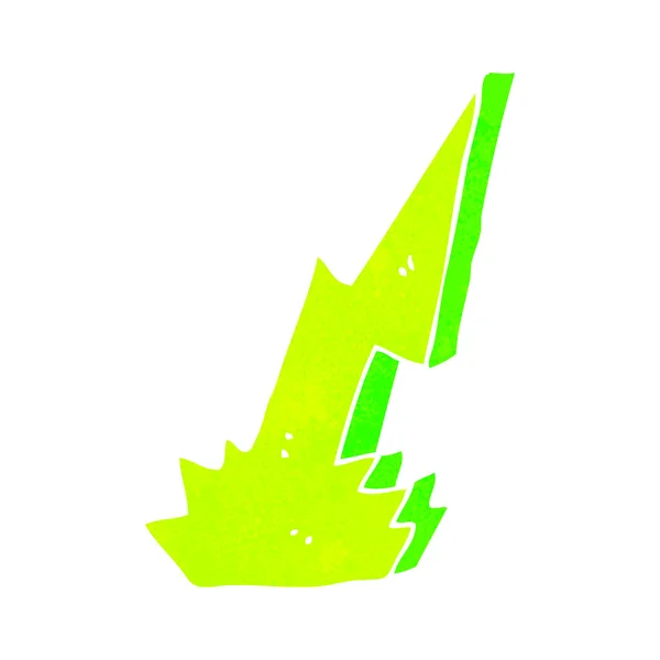 Symbole de foudre de dessin animé rétro — Image vectorielle